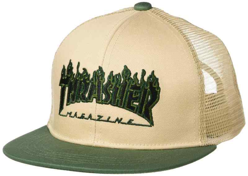 Rakuten - [スラッシャー] キッズ フラットキャップ (ハーフメッシュ仕様) [ 23TH-C09K / FLAME LOGO CAP ] 帽子
