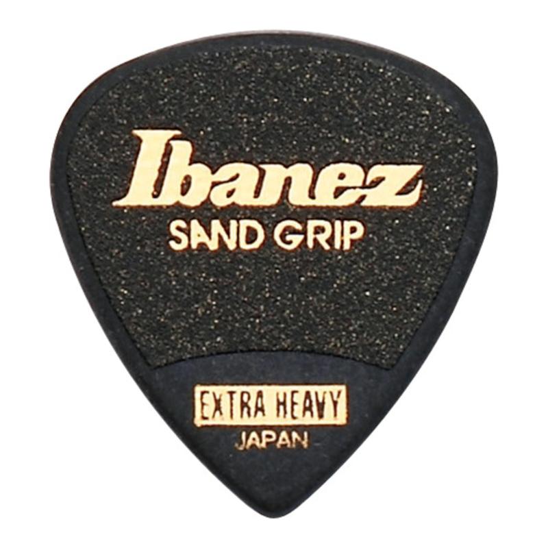 Ibanez 滑り止め素材を使用したピック Grip Wizard Series Sand Grip Pick 【EXTRA HEAVY】 6枚パック ブラック PPA16XSGBK ョート・ティアドロップ