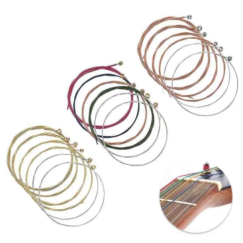 Liroyal Replacement Guitar Strings, 3 Sets (18 Strings), Ballad Replacement Steel Strings, Suitable for Folk Guitars, Steel Core Copper Alloy, Musical Instrument Accessory, Acoustic Guitar Strings