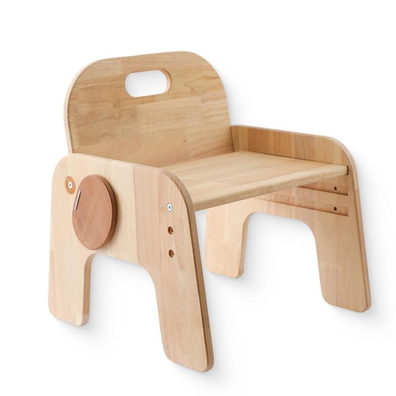 Promise Babe キッズチェア 木製 ゾウの形 高さ調節 ベビーチェア 1歳 2歳 3歳~ 子供 男の子 女の子 誕生日プレゼント 学習椅子 安定設計 すべり止め3段階高さ調整で長く愛用可能：お子様の成長やシーンに合わせて、高さを3...