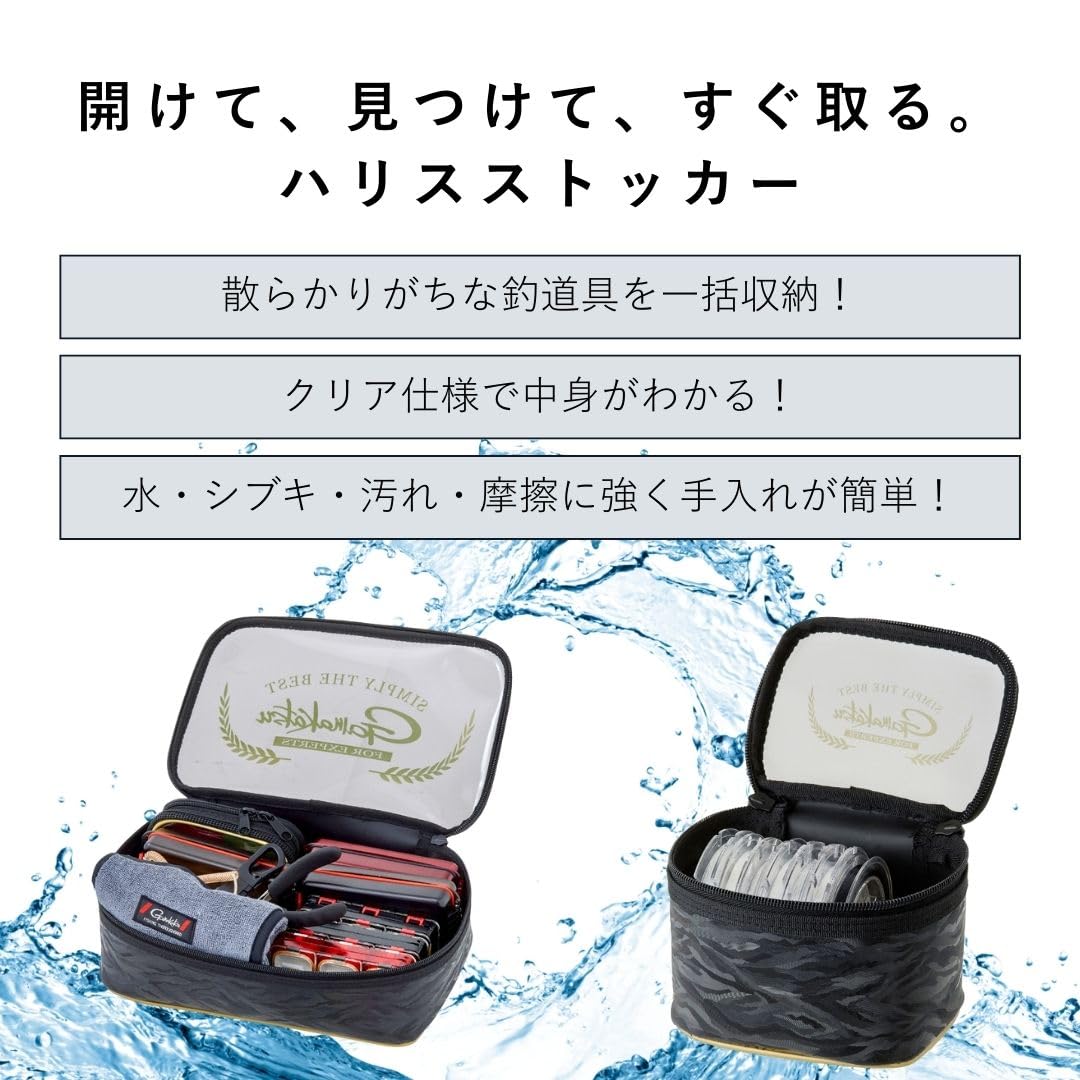HRテクノロジーズ楽天市場店の【送料無料】がまかつ(Gamakatsu) リパートメントポーチ ハリスストッカー ブラック 90 (D90×W120×H90mm) GM2564｜アングル3