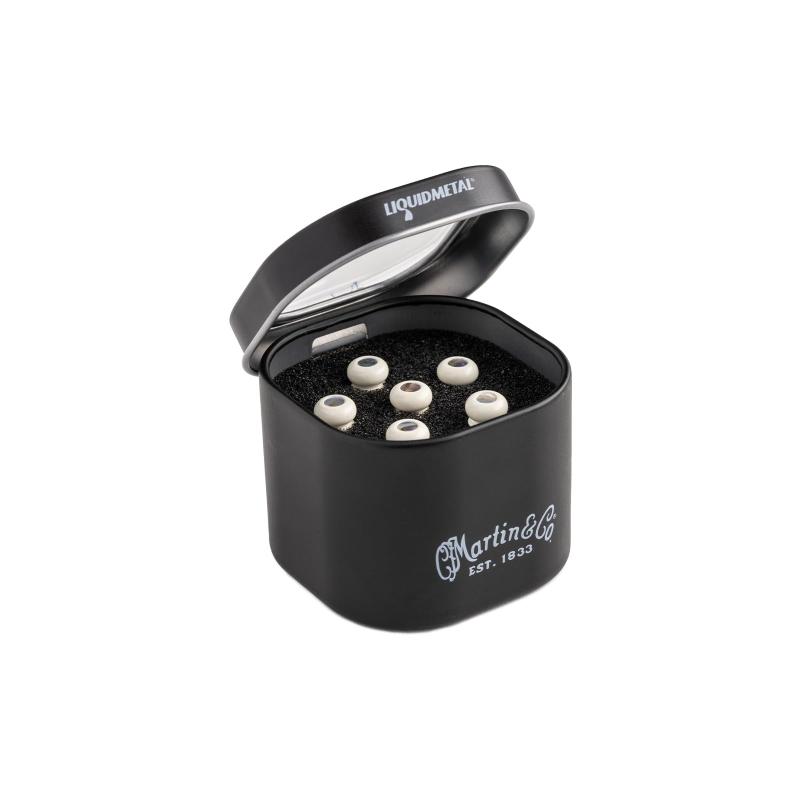 Martin LUXE BY MARTIN® Acoustic Guitar Bridge Pins – Bone with Pearl Inlay Bone with Pearl Inlay 18APP0013 アコースティックギ..