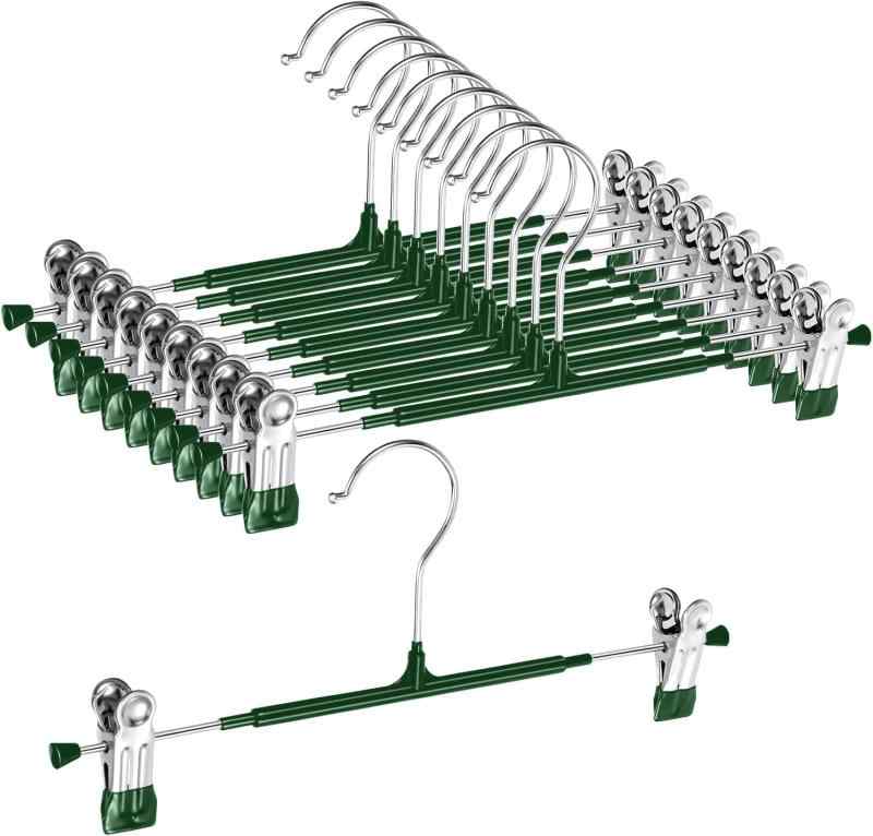 铁质裙夹 スカート ハンガー クリップ付き ボトムハンガー ズボンハンガー(3.0)