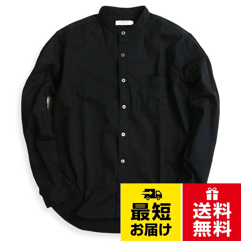 ＝着丈＝　《M》72　　《L》　75　　《XL》　78。＝身幅＝　《M》53　　《L》　57　　《XL》　60。＝肩幅＝　《M》47 　　《L》　49　　《XL》　51。＝袖丈＝　《M》63　　《L》　65　 　《XL》　67。【生産国】　　日本製 　　【素材】　コットン　100％[クインテット] バンドカラー オックスフォードシャツ メンズ 日本製 長袖シャツ オックスシャツ ヘビーウエイト スタンドカラー VINTAGE EL 11-70182 / M, L, XL