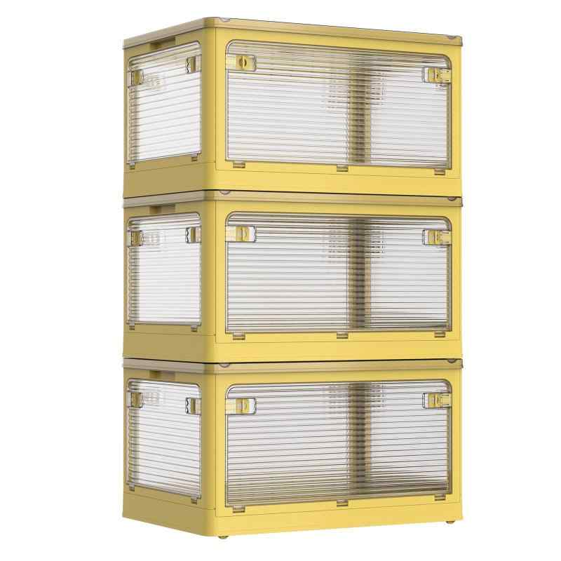 AZMKOO 収納ボックス 折り畳み 蓋付き 全方向から取り出せる キャスター付き 折り畳み コンテナ ボックス 衣装ケース 押し入れ 収納ケース おもちゃ 小物 洋服 布団 本 漫画 収納箱 収納用品