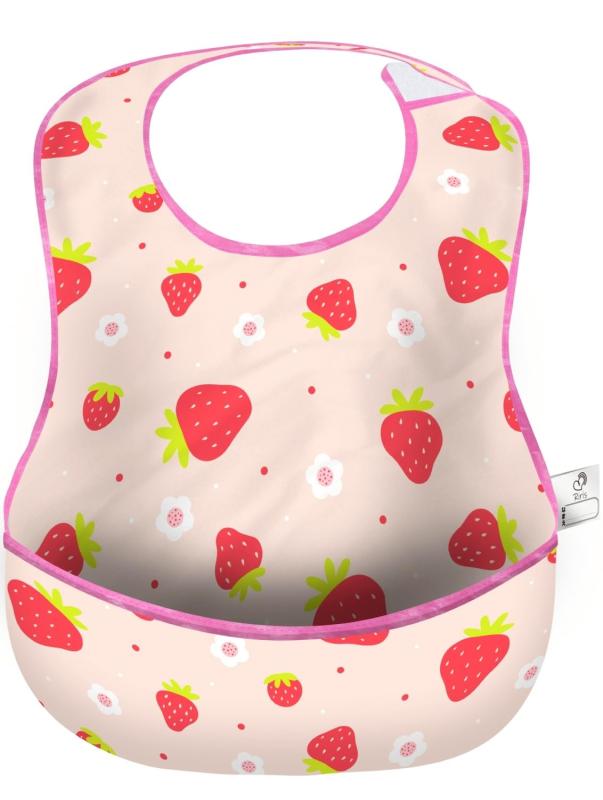 [Riris] 園長×ママ保育士開発 【保育園用で選ばれる わずか19g 10分で乾く お食事エプロン】ネームタグ有 ベビー 用 【男女デザイン有..