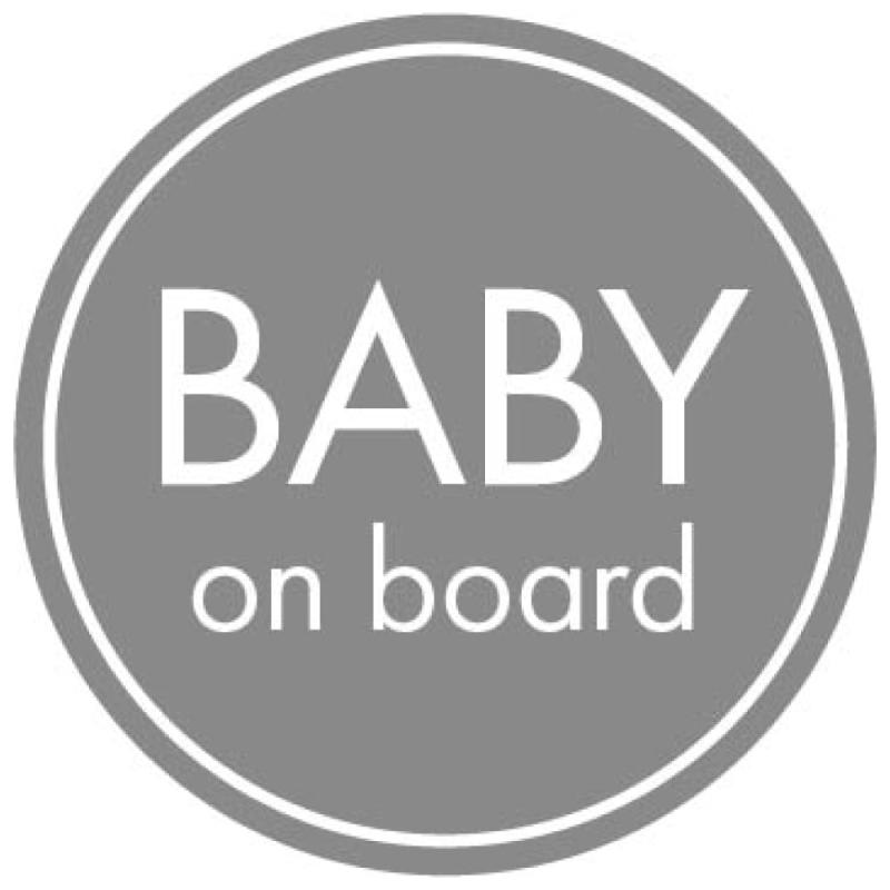 SignStore 円形Baby on Boardステッカー 直径12.5cm マルチカラー ビニール 日本製 防水仕様 car_natural_03_Baby