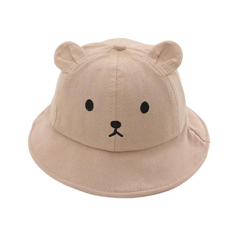 Rakuten - [Umeloeo] ベビーハット ベビー 帽子 くま 耳付き かわいい バケットハット サンハット 女の子 男の子 赤ちゃん キッズ つば広 日よけ帽子 夏 春 紫外線対策 日焼け防止