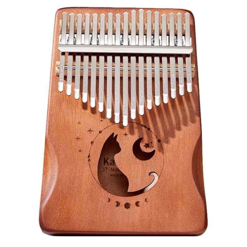 NOELAMOUR カリンバ 17キー 木製 猫 可愛い 初心者 Kalimba 親指ピアノ サムピアノ フィンガーピアノ