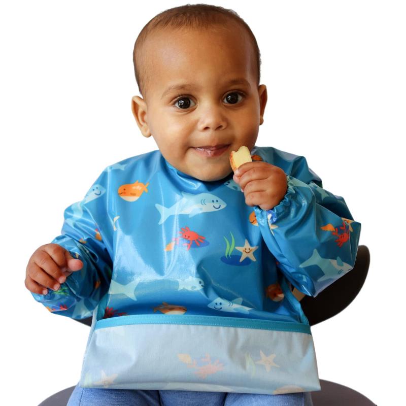 Bibs, Aprons - Bibetta(ビベッタ) 防水軽量エプロン スリーブ付き ワイプイージー ビブ