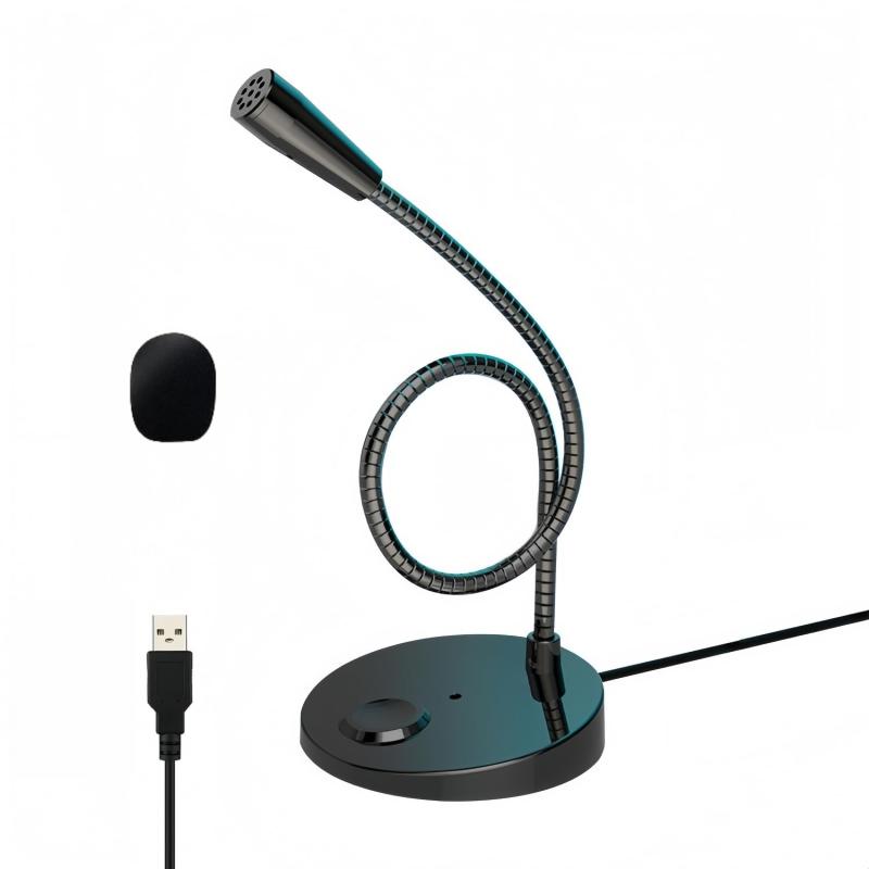 PC USBマイク コンピュータ コンデンサーマイク 会議用 卓上 マイクロホン マイク...