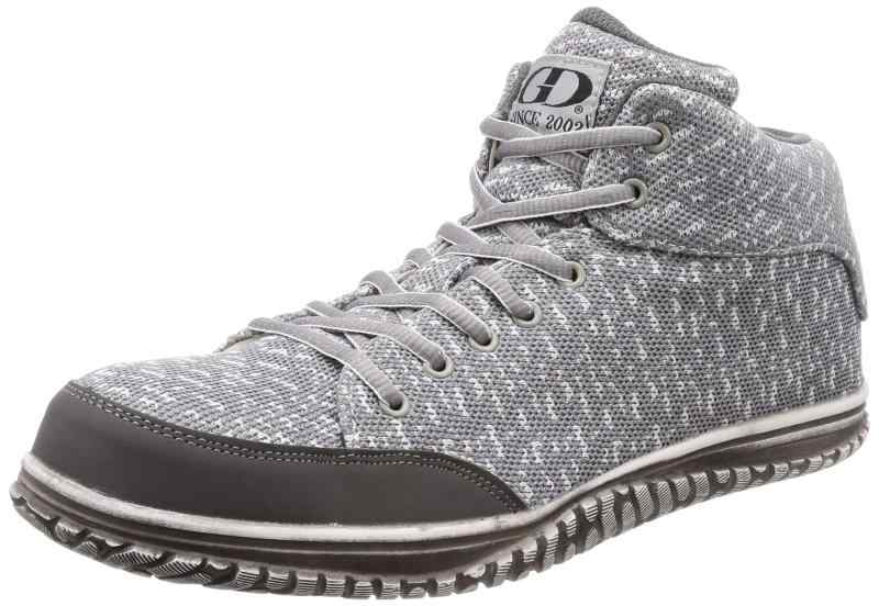 [ジーデージャパン] 安全靴 ・ 作業靴 GD-360 ニットで柔らかいミドルカットスニーカー 履き口スポンジ入り