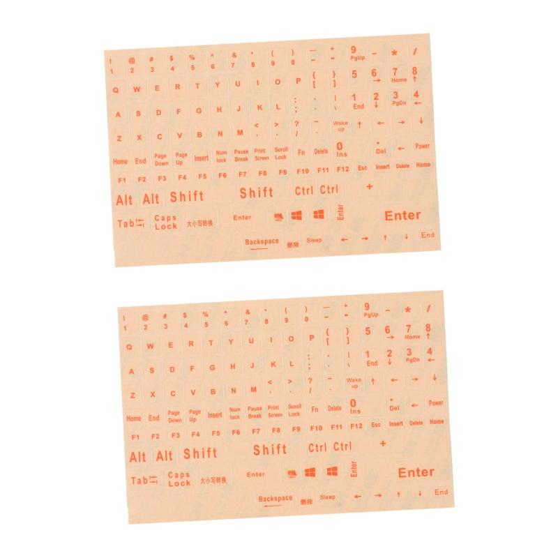 Rakuten - Artibetter 2枚 キーボードフィルムステッカー キーボードステッカー トップ ノートブックのキーボードのステッカー シール キーボードステッカー英語 コンピュータ用キーボードステッカー