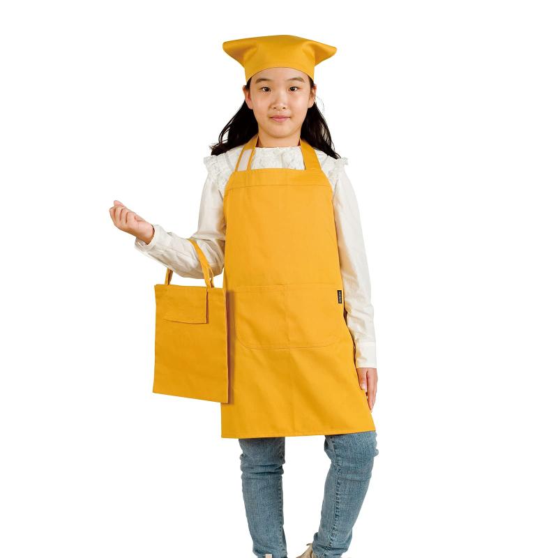Rakuten - [JACKIE&YORK] エプロン 子供 キッズ 三角巾 収納バッグ付き 着脱簡単 小学生 男女兼用 かわいい シンプル ホコリが付きにくい