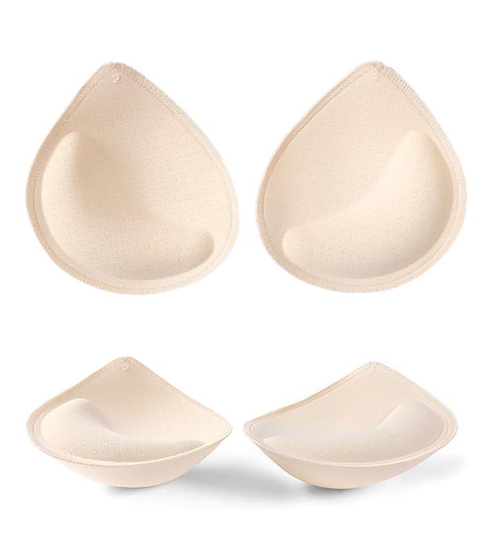 LUPAPA ブラパッド 2ペア4枚 厚め 盛れる 極厚ブラパッド 胸パッド ブラカップのみ バストアップ カップUP パッド取り外し 縁処理 蒸れない