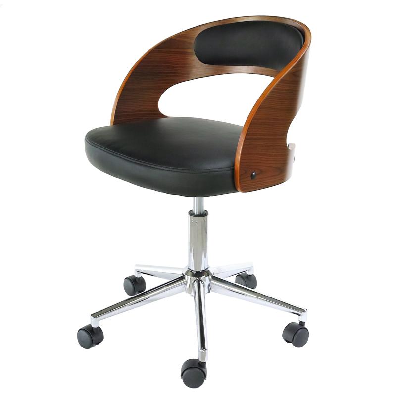 曲げ木オフィスチェア 天然木突板 成型合板 ガス圧昇降機能 カーム