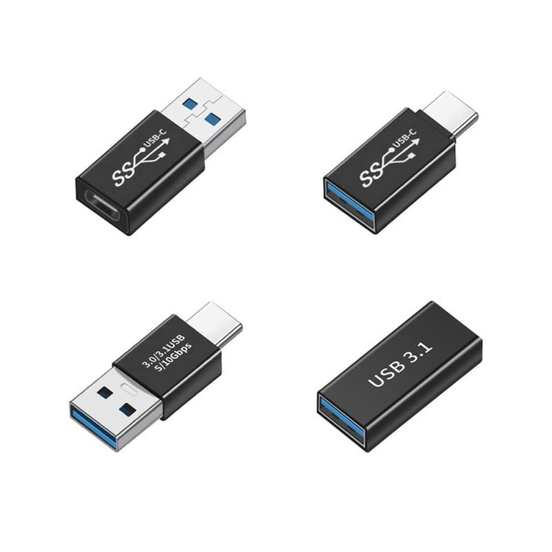 Xiwai USB 3.1 Type C オスメスからUSB3.0 Type A メス OTG データ 10Gbps アダプター ノートパソコン&携帯電話用 4個セット