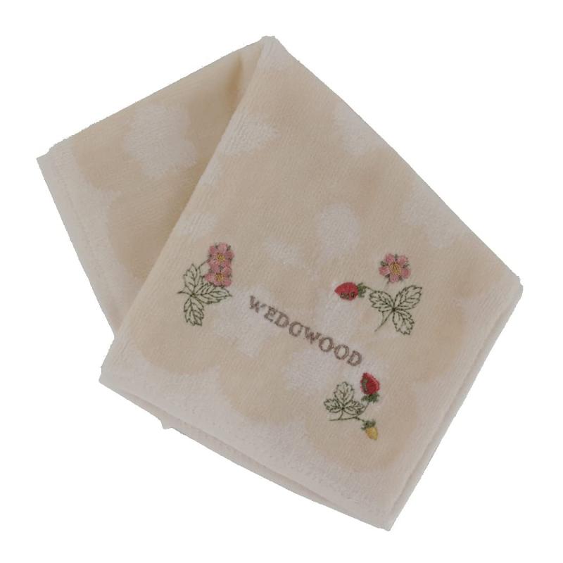【WEDGWOOD】ウェッジウッド タオルハンカチ 0002 (アイボリー) [綿100％] 婦人 レディース ハンドタオル 約25cm 000113-0002-03
