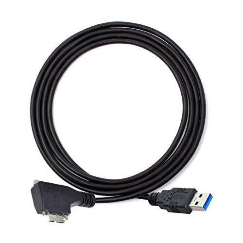 Rakuten - Cableccデュアルスクリュー90度左角度マイクロUSBマウントからUSB3.0データケーブル（産業用カメラ1.2M用）