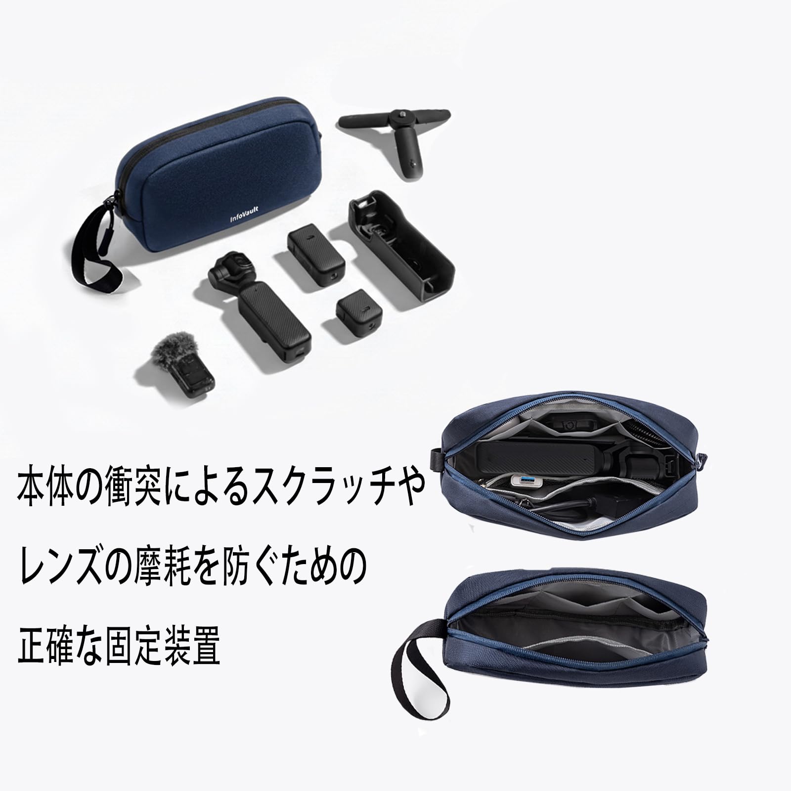 【送料無料】ALLVD ガジェットポーチ 大容量 自立 トラベルポーチ PC周辺小物 ファスナー 再生素材採用 トラベルポーチ 便利グッズ 撥水 日常用 超軽量 コンパクト ギフト (青い) hrtechnologies-10132605 HRテクノロジーズ楽天市場店 サンプル画像2