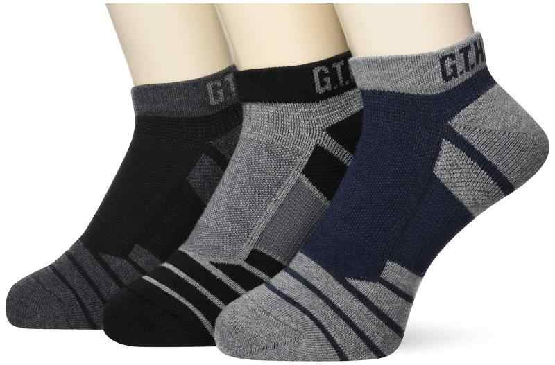 [グンゼ] 靴下 GTホーキンス 丈夫 〈3足組〉 スニーカー丈 強力消臭 GHT041 メンズ