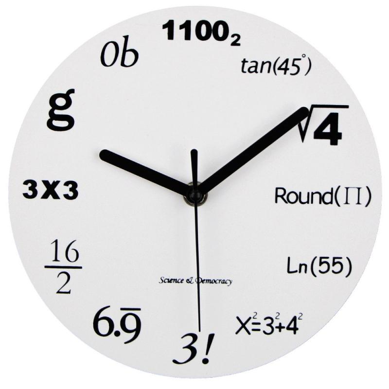 数学の時計、Timelikeのユニークな壁の時計の現代のデザインのノベルティの数式の式のクロック - 簡単な数式