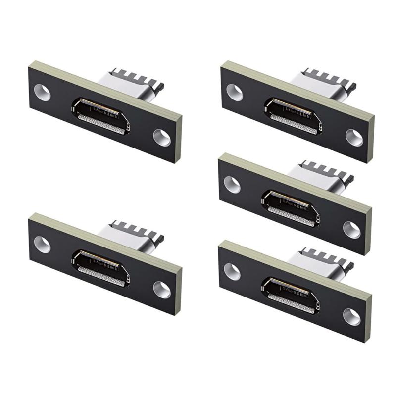 xiwai 5個 USB タイプ C DIY OEM PC ボード 24ピン USB 2.0 ピン配置 パネルマウントタイプ コネクタ 修理交換部品用