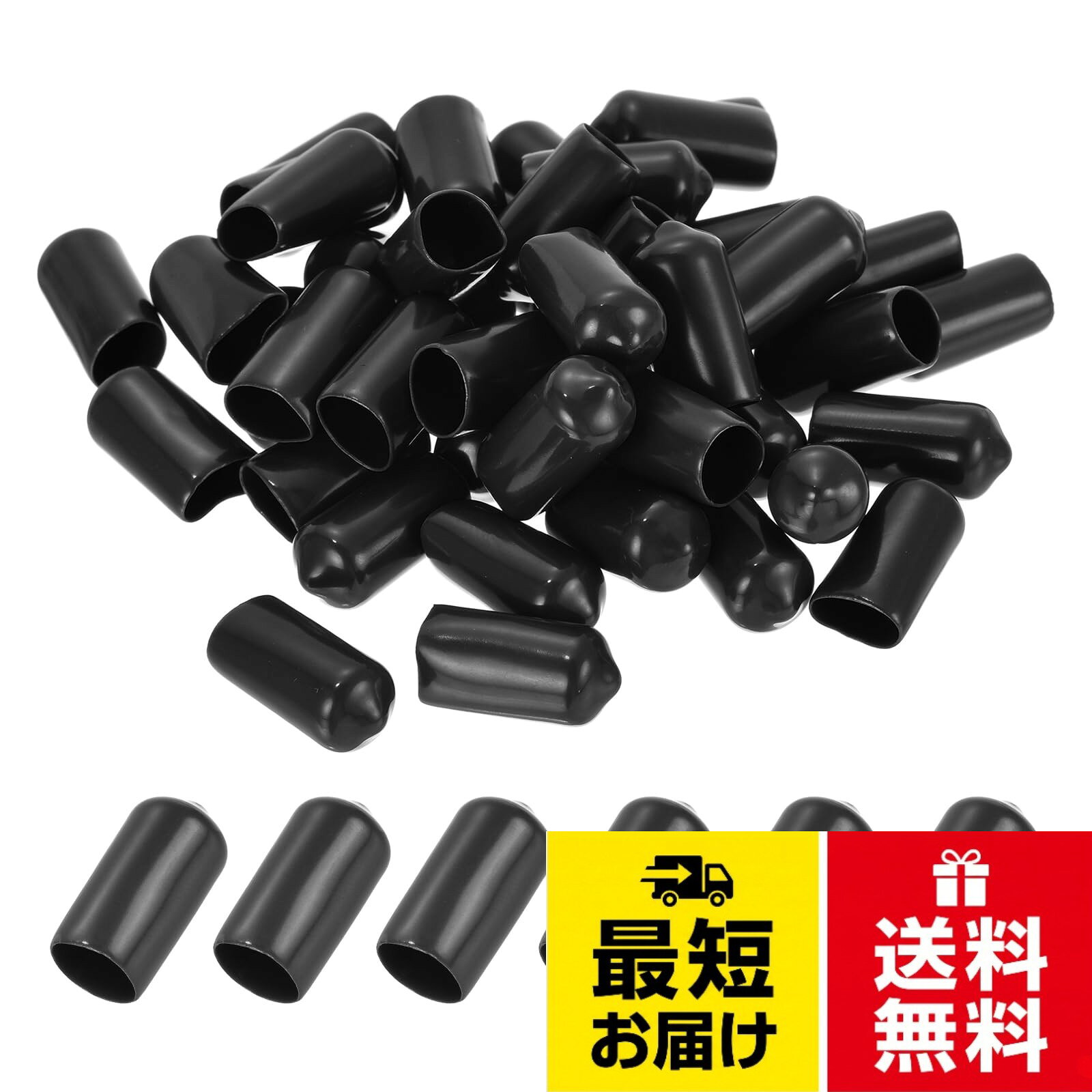 サイズ：ゴムエンドキャップは、直径0.43-0.44"/11-11.2ミリメートルの丸いチューブ、スクリュー、またはパイプに適しており、本体の表面にしっかりとフィットします。これらのボルトキャップには、異なるサイズがあり、異なるサイズのオブジェクトの保護ニーズに対応しています。。利点：スクリューカバーキャップは、スクリュー全体に耐摩耗性を持たせ、スクリューの寿命を延ばします。これは、対象物の端を防塵、保護、装飾、絶縁するためによく使用されます。。用途：スレッドプロテクターは、あらゆる種類のハードウェアスレッド、スクリュー、シリンダースレッド、丸いチューブ、丸い棒、ワイヤー、フック、装飾、家庭用品、電化製品、ハンドルなどに適しています。。取扱説明：保護カバーを適切な長さに切り、カバーの開口部を開け、最後にカバーを適切な位置に調整するだけで、簡単に取り付け、使用が簡単で、小型で軽量で持ち運びが簡単です。。注意：ゴム素材が柔らかく弾力性があるため、保護対象の製品の外径よりもわずかに小さいゴムパイプキャップを選択することをお勧めします。例：製品の外径が5mm/0.19inの場合、4.5mm/0.17inのゴムスリーブを選択してください！PATIKIL 11ミリメートルビニールゴムエンドキャップ 50個入り柔軟ボルトスクリューカバーキャップ丸いスレッドプロテクターキャップ金属チューブロッドボルト用 黒