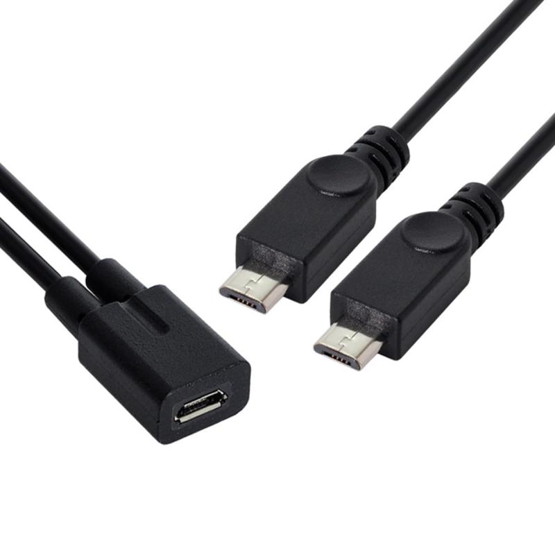 CY USB-C メス DC 5V からデュアル USB 2.0 標準タイプ A メス スプリッター延長充電ケーブル