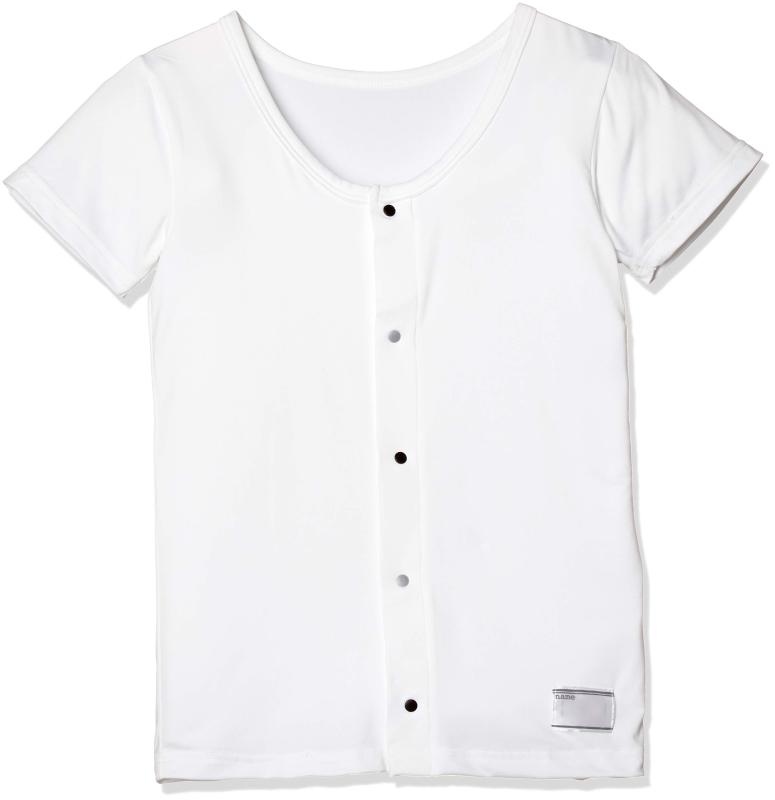 [ガロー] 男女兼用 子供用介護肌着 半袖インナー 前開きタイプ エステルベア天竺裏起毛 キッズ