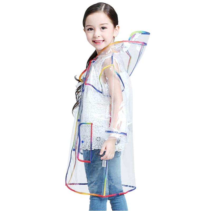 Rakuten - [JYZ] レインコート 透明 レインポンチョ キッズ カッパ 男の子 女の子 レインウェア EVA 雨具 子供 雨合羽 レイングッズ クリア 防水 ツバ 付き 軽量 梅雨対策 通学 キャンプ アウトドア