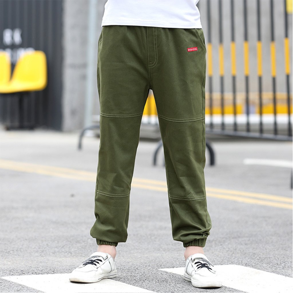 HRテクノロジーズ楽天市場店の【送料無料】[YUEGUANG] 子供服 ジュニア ロングパンツ キッズ 長ズボン スポーツ ジャージ 男の子 高校生 大学生 美脚ストレッチ 無地 コットン カジュアル 110-170cm｜アングル3