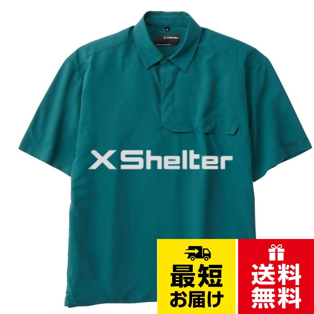エックスシェルター暑熱半袖ポロシャツ 商品番号　XS201 管理番号　21874 レイクグリーン サイズ　LL【LL】 エックスシェルター 暑熱 ポロシャツ LL レイクグリーン Xシェルター 暑熱軽減ウェア「XShelter」シリーズ ゴルフ ウェア UVカット 日焼け防止 熱中症対策 ダウンタイム 接触冷感 給水速乾 通勤 家庭菜園 夏レジャー ラッシュガード 紫外線対策 UPF50+ 父の日 プレゼント ギフト / ポロシャツ / LL