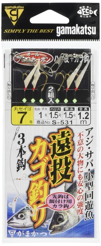 がまかつ(Gamakatsu) 遠投カゴ釣リ仕掛 3本鈎 S531