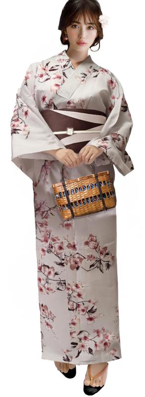 [Aletta domani] 浴衣 レディース 2点セット 浴衣帯 セット 半幅帯 リバーシブル 綿100％ 古典柄 花火大会