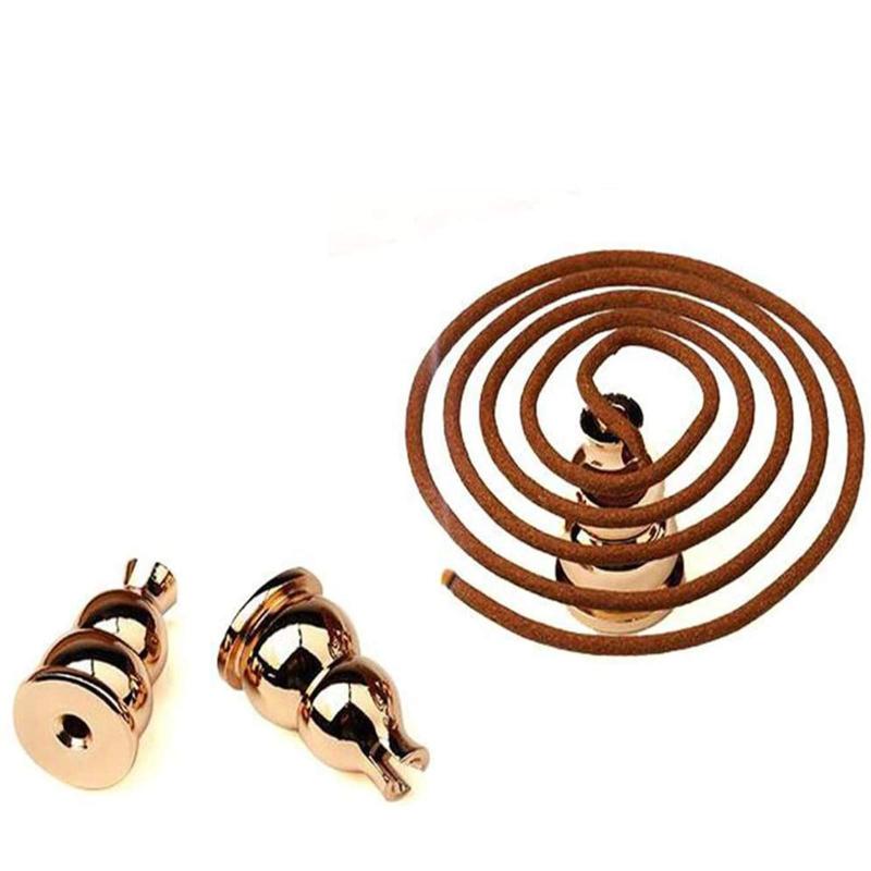 NITIUMI ひょうたん 香立て 香皿 渦巻き線香に 蚊取り 線香皿 多機能置物 インセンスホルダー 精銅製品 直径1.5cm×高さ2.5cm (3個セット)