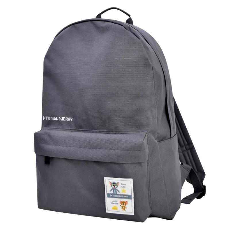 [トムとジェリー]リュック リュックサック デイパック 撥水 a4 背面ポケット 環境に優しい R-PET生地 レディース 高校生 子供 tomjerry0001 グレー(TJM-381)