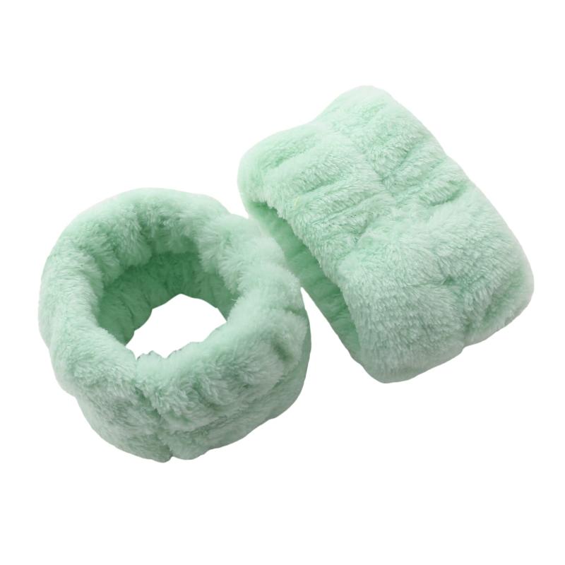 JIYAN 2個のリストスパウォッシュバンドマイクロファイバーリストウォッシュタオルバンド洗顔用リストバンド顔吸収リストバンド女性用リストスウェットバンドは液体がこぼれるのを防ぎ