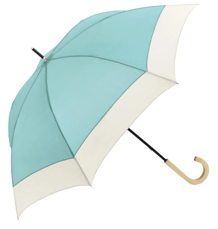 ビコーズ because 長傘 60cm UVカット98%以上 大きい 再生ポリエステル 日傘 晴雨兼用 男女兼用 ペットボトル再生生地 おしゃれ U-DAY RE:PET/バイカラー