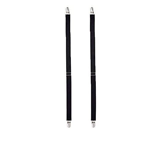 [VPbao] 二点セット シャツガーター ソックスガーター メンズ レディース ガーターベルト 滑り止め ストレッチ 外漏れ防止 サスペンダー 男女兼用 調節可能 Y型 ブラック