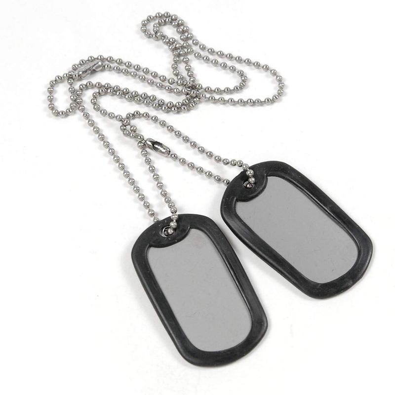 【L.A.BOY】US．ドッグタグセット（MG101A）名前打ち込みなし、階級章ワッペン付