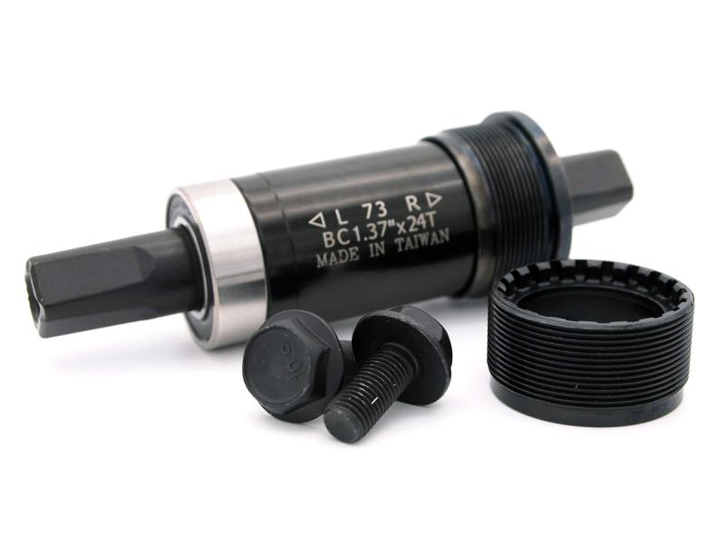 Rakuten - サイクルデザイン(cycledesign) 交換用ボトムブラケットセット シルバー シェル幅73mm/軸長113.5mm BBセット JIS スクエアテーパー シールドベアリング