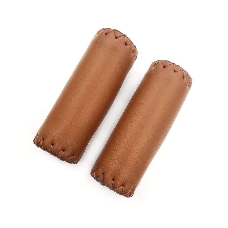 UPANBIKE自転車ショートグリップ 90mm レトロフェイク PU スクーターグリップ キッズバイク マウンテン..