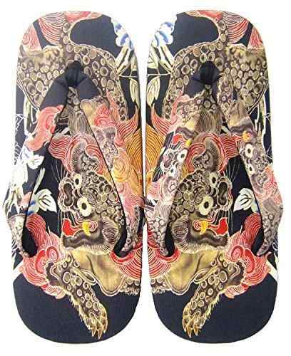 Rakuten - [芝惣商店] 国産雪駄 唐獅子 牛本皮底 日本製 職人さん手作り品