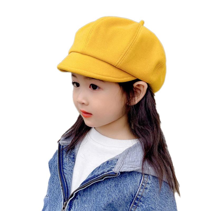 [Cicilin] キャスケット帽 ベレー帽 ハンチング ガールズ帽子 キッズキャップ 子ども 女の子 ツバ付き 子供用 可愛い 通学 お出かけ カジュアル