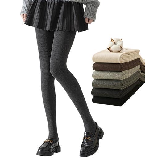 [Furidom] コットンタイツ レディース 220g裏起毛/110g180g裏起毛なし 0～25℃対応 段階着圧 ハイウエスト ヒップアップ 防寒保温 あったかストッキング 厚手 伸縮性 美腿パンスト