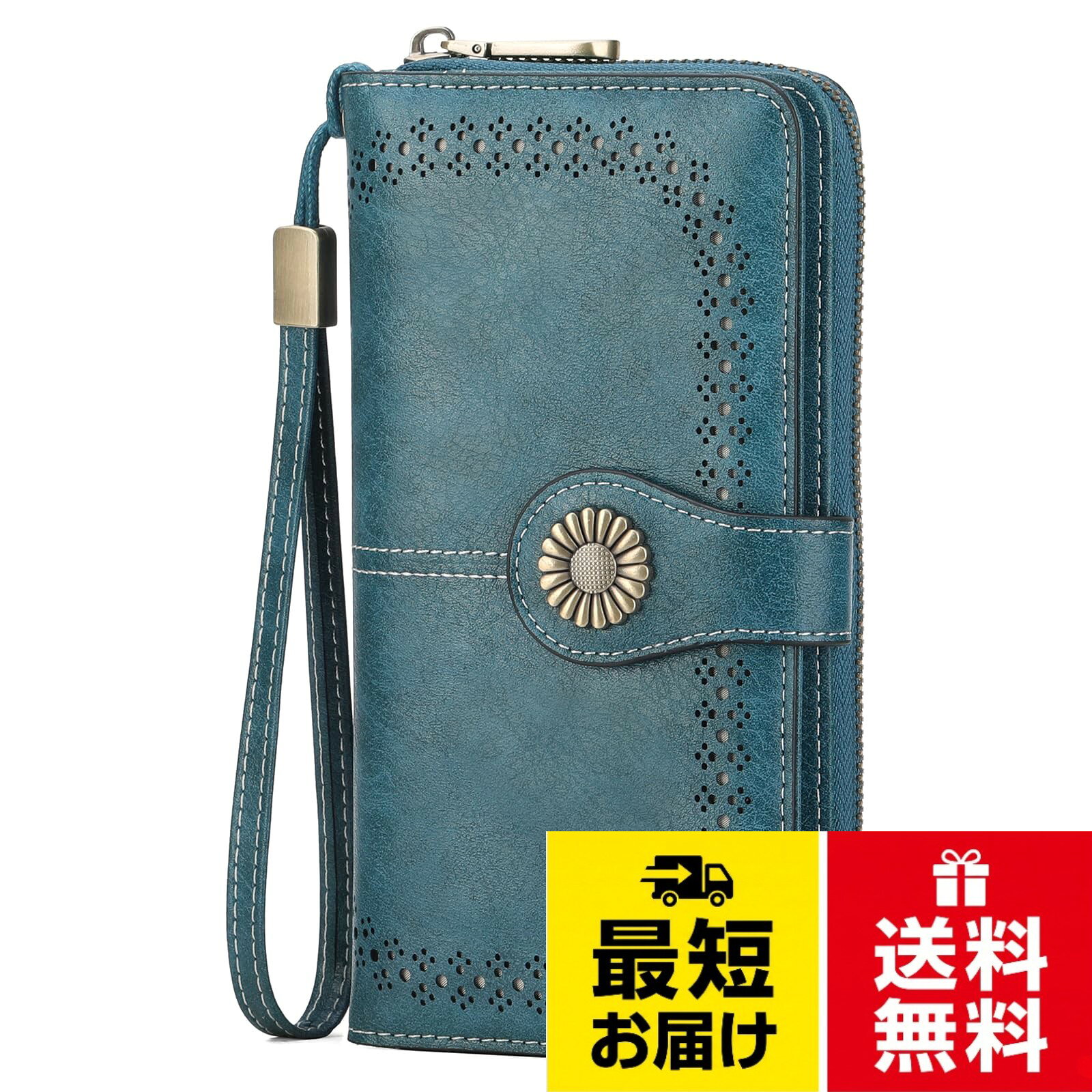【大容量設計】この長財布には、11のカードスロット、1つのIDウィンドウ、3つのレシートスロット、2つのお札入れ、1つのファスナー付きポケットが付属し、クレジットカード、小銭、紙幣、携帯電話などを収納するのに十分なスペースがあります。。【ヴィーガンレザー】当社のレディース 長財布は耐久性に優れたヴィーガンレザー製で、頑丈でありながら、非常に柔らかな手触りで、滑らかなジッパー、洗練されたステッチデザインにより、財布はより頑丈で耐久性が高く、ひび割れしにくい仕様です。。【スキミング防止】この長財布 本革には高度なRFIDセキュリティ技術が搭載されており、IDカード、運転免許証、クレジットカードからのRFID信号を効果的にブロックし、不正なRFIDスキャナーやカードリーダーから個人情報を保護します。。【リストレットウォレット】歩きながら財布を持つのに疲れていませんか？長ざいふ レディースには取り外し可能なリストストラップが付属し、不便なく手軽に持ち運べます。。【ギフトアイテム】ご自身用にも大切な方への贈り物にも、このレディース財布はあらゆる機会や特別な日の贈り物に最適です。[SENDEFN] 長財布レディース 多機能 大容量 触り良い 小銭入れ お札入れ ウォレット RFID＆磁気スキミング防止 おしゃれ ながざいふ レディース 人気