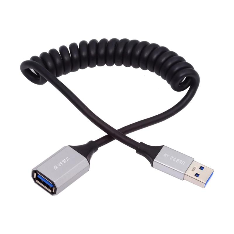 乐天商城 - NFHK ケーブル USB-C タイプ C ホストから USB3.0-A メス OTG ストレッチ コイル ケーブル 100cm 延長 5Gbps ディスク データ用