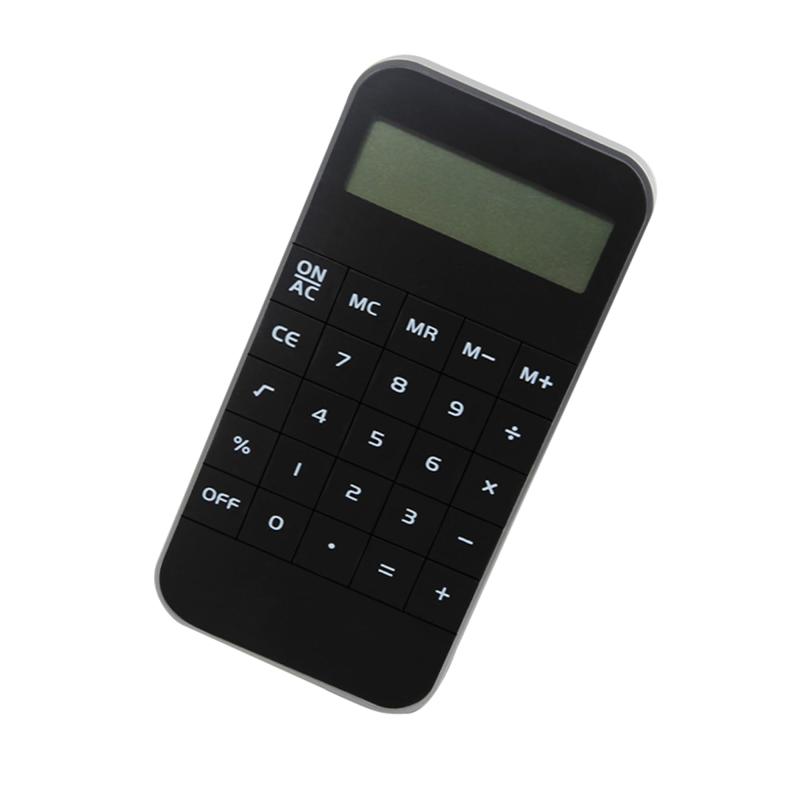 10桁 電子計算機 ポケット電子電卓 計算 標準機能電卓 電話サイズ 省エネ ポータブル 便利 オフィス 学校 学習用品 ブラック