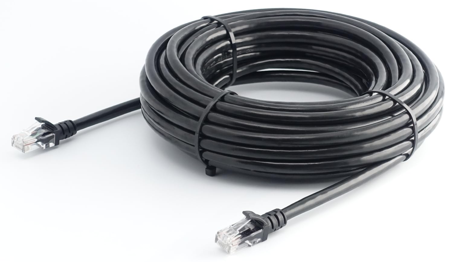LANケーブル m 屋外用 CAT6 PoE対応 30年の屋外耐候性PE(ポリエチレン)2重被覆 安心の国内メーカー カテゴリ6 高速1Gbps 1000BASE-T 防水 紫外線 業務用 耐候性 (黒)